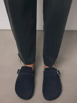 Next marine - sabots en cuir avec semelle plantaire Sale