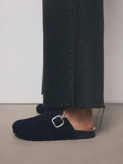 Next marine - sabots en cuir avec semelle plantaire Sale