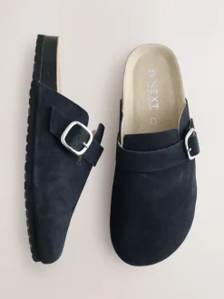 Next marine - sabots en cuir avec semelle plantaire Sale