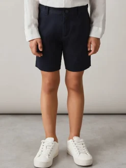 Reiss marine - Short chino Wicket en coton stretch