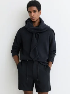 Reiss marine - Short texturé Newmark à cordon de serrage Clearance