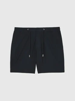 Reiss marine - Short texturé Newmark à cordon de serrage Clearance