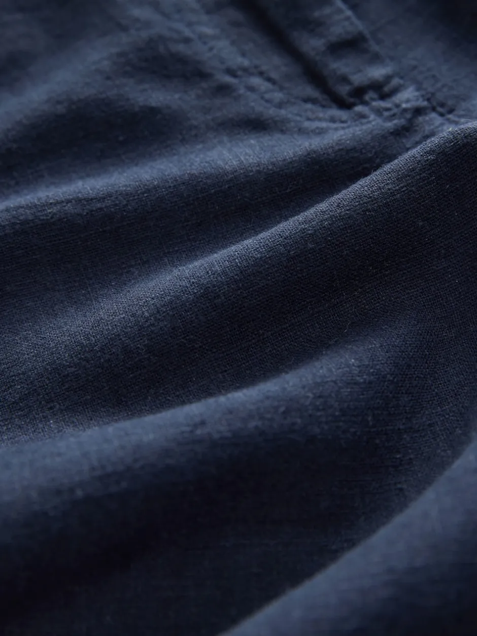 Next marine - Shorts de genou de mélange de lin Hot