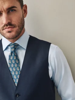 Next marine - Signature Cerutti ! Gilet de costume 00% en laine italienne Outlet