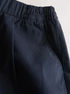 Next marine - Slim Fit (Slim Fit) - Pantalons Chinos extensibles plissés avec taille élastique Clearance