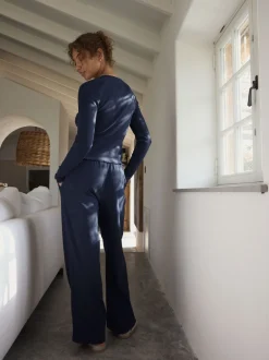 self. marine - soi-même. Pyjama côtelé boutonné Outlet