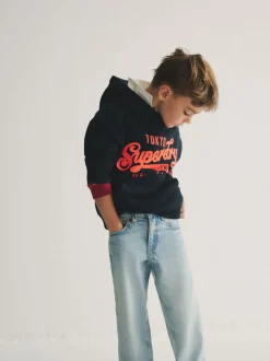 Superdry marine - Logo Sweat-shirt à capuche Outlet