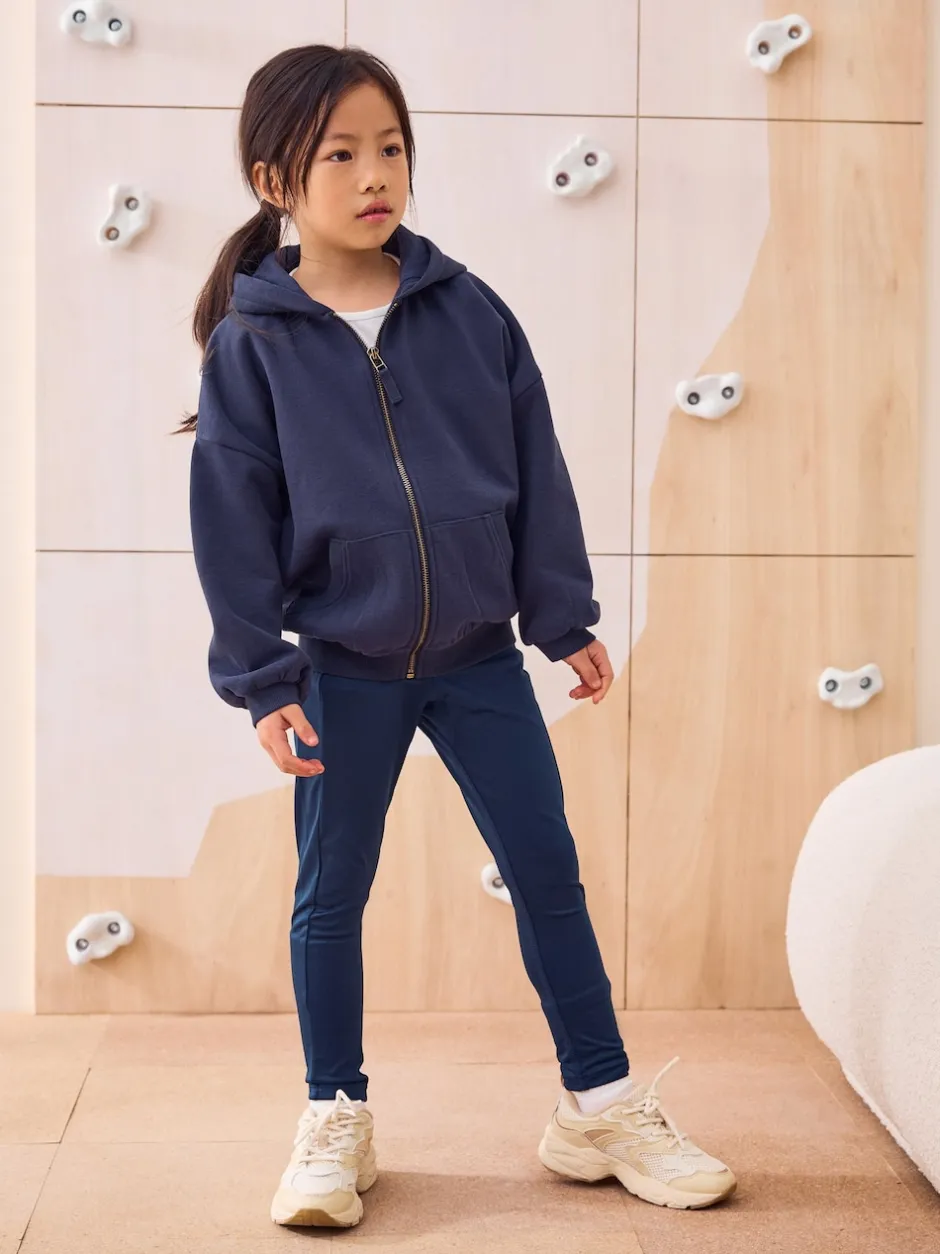 Next marine - Sweat à capuche zippé en coton riche (3-16ans) Clearance