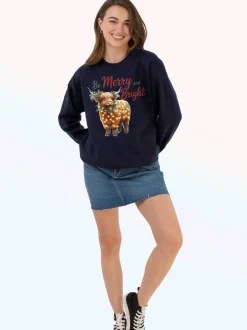 Brands In marine - Sweat Christmas Highland Cow Bright Clearance
