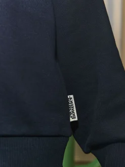 Eleanor Bowmer marine - Sweat-shirt graphique oversize à col rond