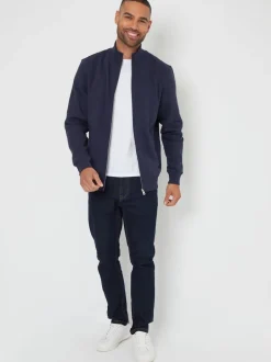 Threadbare marine - Sweat-shirt zippé à quart de tour Clearance