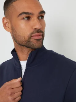 Threadbare marine - Sweat-shirt zippé à quart de tour Clearance