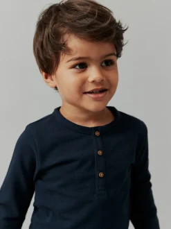 Next marine - T-shirt à manches longues Henleys (3mths-7yrs)
