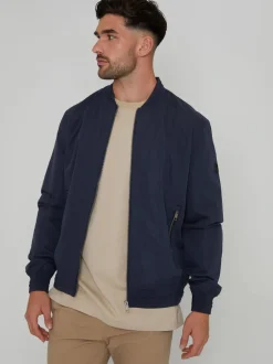 Threadbare - Veste bomber classique imperméable de marine Best