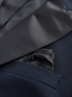 Next marine - Veste de costume de smoking Motionflex en laine Blend habillé Sale