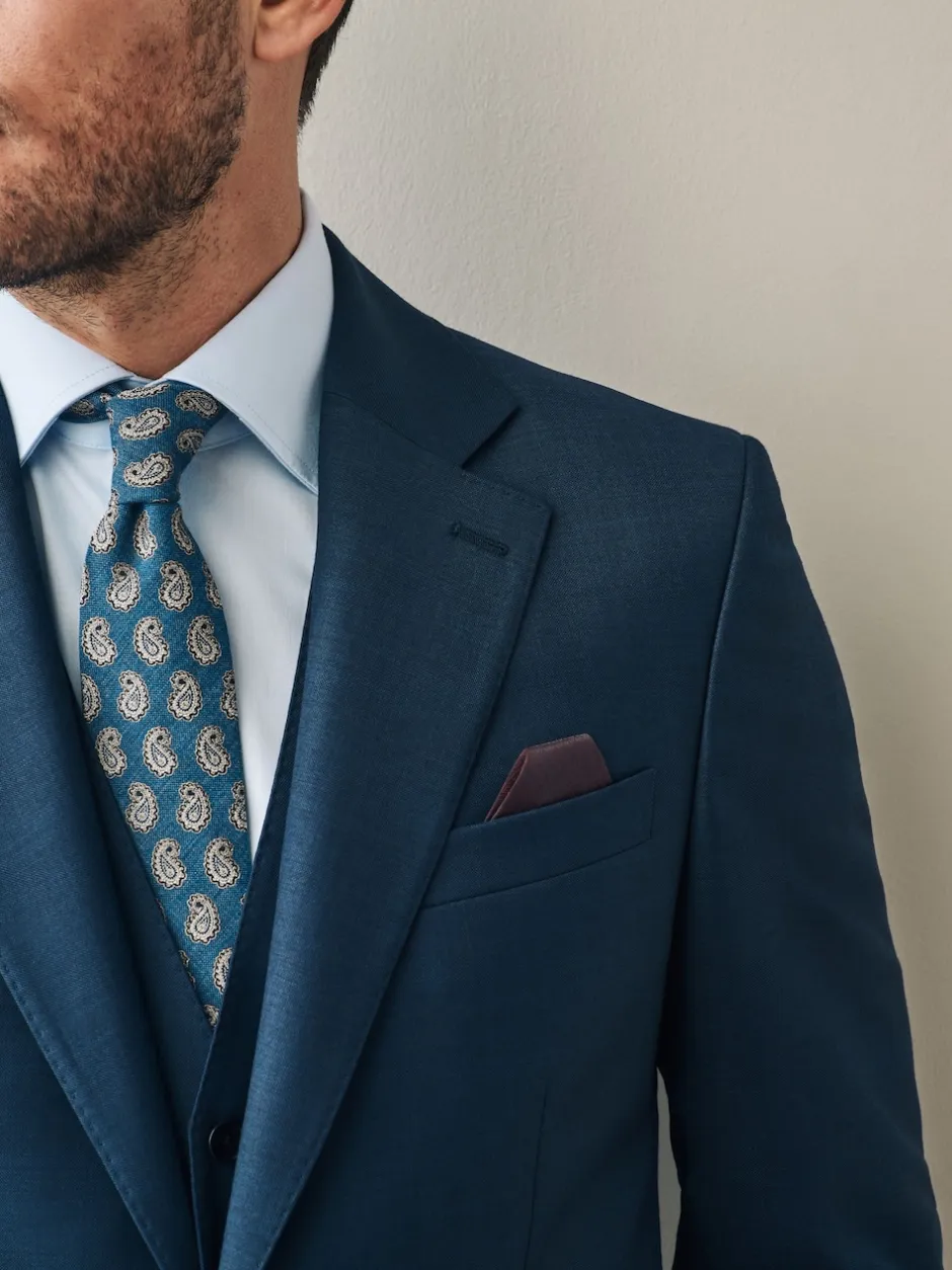 Next marine - Veste de Costume Coupe ajustée Signature Cerutti 100% laine italienne Online