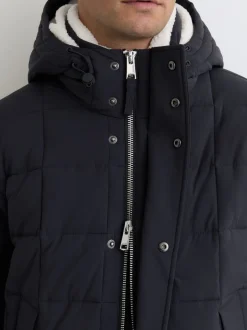 Reiss marine - Veste Klasse à capuche doublée de polaire Online
