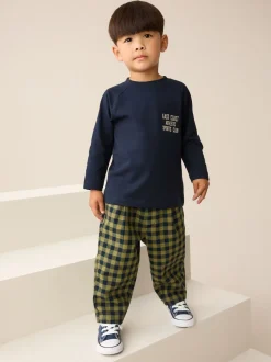 Next Marine Gingham - Pantalon à enfiler Barrel (3mois7ans) (3mois à7ans)
