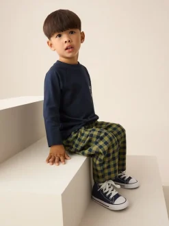 Next Marine Gingham - Pantalon à enfiler Barrel (3mois7ans) (3mois à7ans)