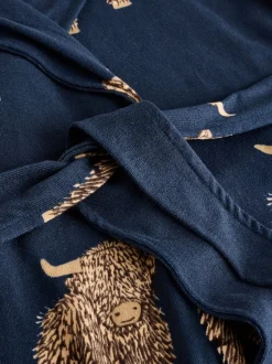 Next Marine Hamish the Highland Cow - Robe de chambre légère douillette New