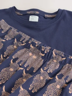 Next - Pyjama à manches courtes Marine Hamish the Highland Cow New