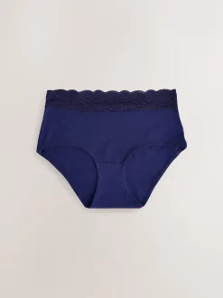 Next Marine Paisley - Lot de 4 culottes en coton et dentelle Mi-long Discount