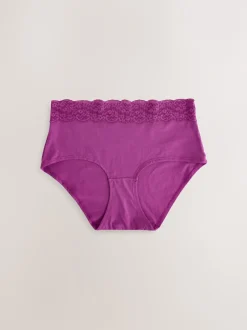 Next Marine Paisley - Lot de 4 culottes en coton et dentelle Mi-long Discount