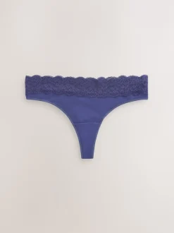 Next - Lot de 4 culottes en coton et dentelle Marine Paisley Online