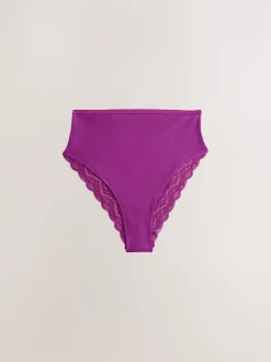 Next - Lot de 4 culottes en coton et dentelle Marine Paisley Discount