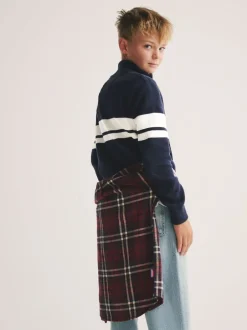 Superdry Marine/Blanc - Pull en maille New