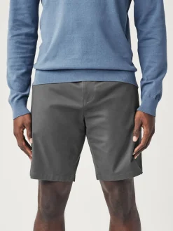 Next Marine/Charbon - - Short chino extensible 2 Pack Ajustement droit Sale