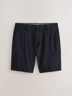 Next Marine/Charbon - - Short chino extensible 2 Pack Ajustement droit Sale