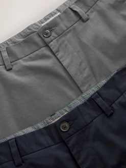 Next Marine/Charbon - - Short chino extensible 2 Pack Slim Fit (Slim Fit) Online