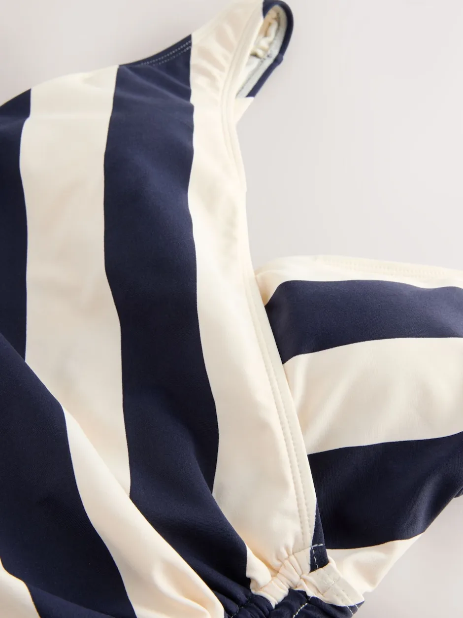 Next - Maillot de bain gainant le ventre froncé Marine/Crème Hot