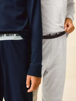Next Marine/Gris - Lot de 2 pyjamas à manches longues (3-16ans) Online