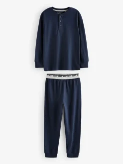 Next Marine/Gris - Lot de 2 pyjamas à manches longues (3-16ans) Online