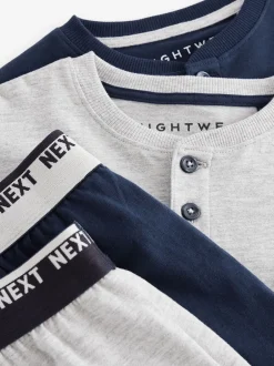 Next Marine/Gris - Lot de 2 pyjamas à manches longues (3-16ans) Online