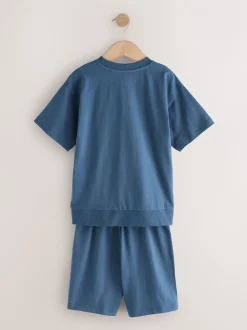 Next - Lot de 3 pyjamas à jambes courtes (3-16ans) (3-16ans) Marine/Gris Outlet