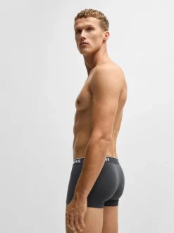 BOSS - Lot de boxers Power Extensible en coton 3 Marine/Gris/Bleu New