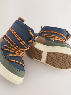 Next - Bottes/Bottines matelassées doublées™ thermiques et imperméables Marine/Khaki