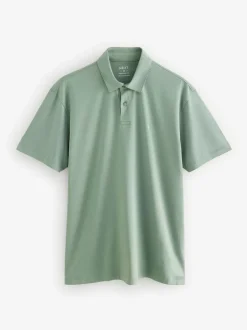 Next - Ajustement régulier - Polo en jersey Manches courtes 5 Pack Marine/Marron/Gris/Blanc/Vert sauge Vert Online
