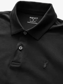 Next Marine/Noir/Gris/Blanc/Vert sauge Vert - Slim Fit (Slim Fit) - Polo en jersey Manches courtes 5 Pack Online