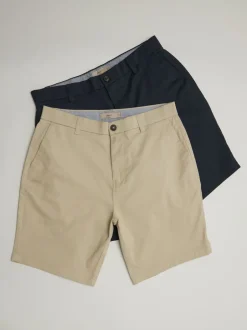 Next Marine/Pierre - - Short chino extensible 2 Pack Slim Fit (Slim Fit)