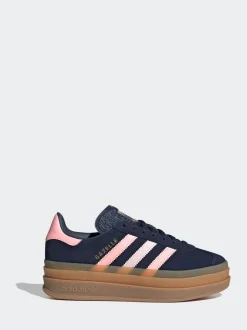 adidas originals Marine/Rose - Baskets Gazelle Bold Lace Junior Clearance