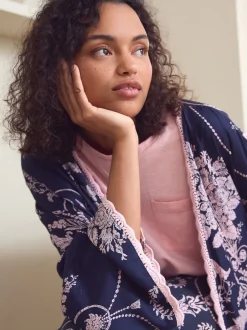 Laura Ashley - Peignoir Josette Marine/Rose New