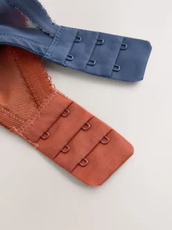 Next Marine/Rouille - Soutien-gorge en dentelle DD+ 2 Pack Clearance