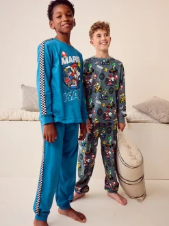 Next Mario Kart Vert/Bleu - Lot de 2 joggings de pyjama (3-14ans)