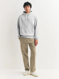 Next - Ajustement régulier - Sweat-shirt à capuche en jersey riche en coton épais Marl gris Best