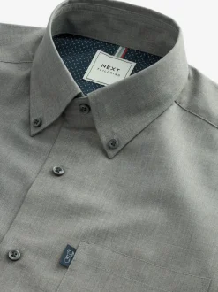 Next - Ajustement régulier - Chemises Oxford boutonnées Easy Iron Marl gris