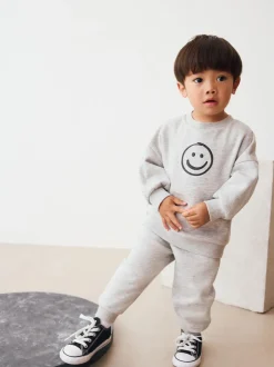 Next Marl gris - Ensemble sweat et Joggings imprimé à Col rond (3mois-7ans) Discount